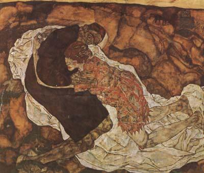 Egon Schiele Death and the Maiden (mk20) Norge oil painting art